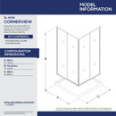 Cornerview 74-3/4" High x 42" Wide Corner Shower Module - image 14