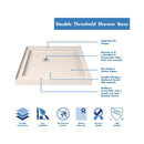 Flex 74-3/4" High x 32" Wide x 32" Deep Pivot Framed Shower Enclosure with Clear Glass, 32" Deep x 32" Wide Shower Base, and Return Panel - image 12