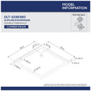 Flex 74-3/4" High x 36" Wide x 36" Deep Pivot Framed Shower Enclosure with Clear Glass and 36" Deep x 36" Wide Shower Base, and Return Panel - image 10