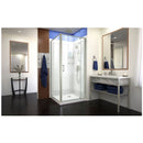 Flex 76-3/4" High x 36" Wide x 36" Deep Pivot Framed Shower Enclosure with Clear Glass, Shower Base, Shower Backwall, and Return Panel - image 10