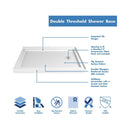 Flex 36" D x 48" W x 74 3/4" H Semi-Frameless Pivot Shower Enclosure with Right Drain Base Kit - image 17