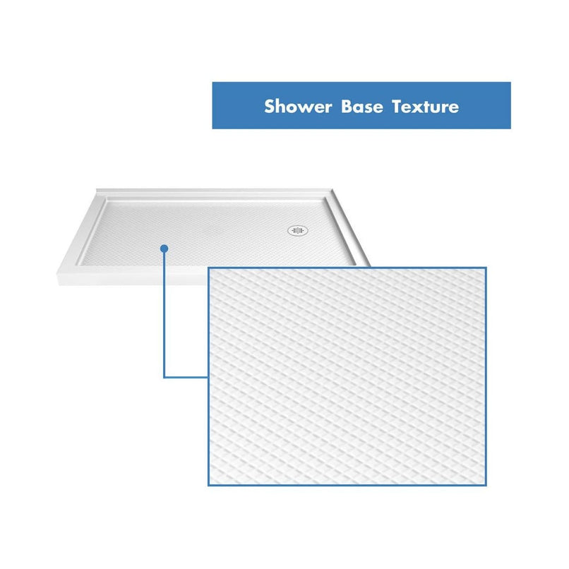 Flex 36" D x 48" W x 74 3/4" H Semi-Frameless Pivot Shower Enclosure with Right Drain Base Kit - image 18