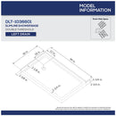 Flex 36" D x 60" W x 74 3/4" H Semi Frameless Shower Enclosure with Left Drain Base Kit - image 12