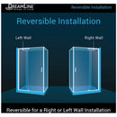 Flex 36" D x 60" W x 74 3/4" H Semi Frameless Shower Enclosure with Right Drain Base - image 3