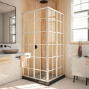 French Corner 74-3/4" High x 36" Wide x 36" Deep Sliding Framed Shower Enclosure with Clear Glass - image 2