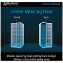 French Corner 74-3/4" High x 36" Wide x 36" Deep Sliding Framed Shower Enclosure with Clear Glass - image 7