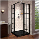 French Corner 74-3/4" High x 36" Wide x 36" Deep Sliding Framed Shower Enclosure with Clear Glass - image 8