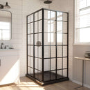 French Corner 74-3/4" High x 42" Wide x 42" Deep Sliding Framed Shower Enclosure with Patterned Glass - image 2