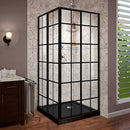 French Corner 74-3/4" High x 42" Wide x 42" Deep Sliding Framed Shower Enclosure with Patterned Glass - image 3