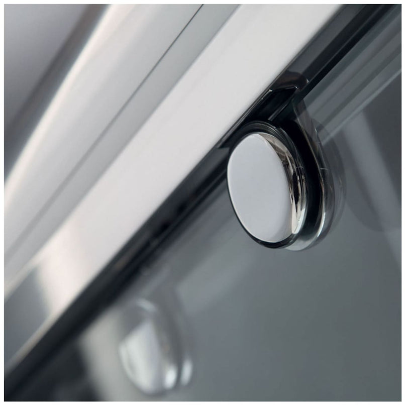 Charisma 78-3/4" High x 60" Wide 36" Deep Sliding Frameless Shower Door with Clear Glass, SlimeLine Shower Base Kit, and Center Drain - image 6