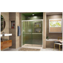 Duet 74-3/4" High x 60" Wide 30" Deep Sliding Framed Shower Door with Clear Glass, SlimeLine Shower Base Kit, and Left Drain - image 10