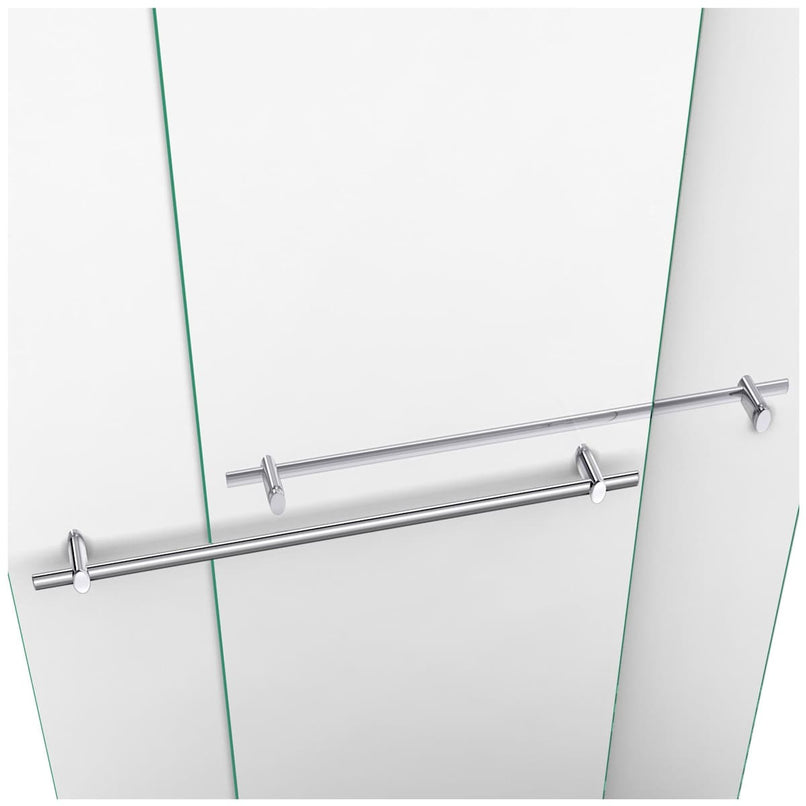 Duet 74-3/4" High x 60" Wide 30" Deep Sliding Framed Shower Door with Clear Glass, SlimeLine Shower Base Kit, and Right Drain - image 7