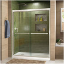 Duet 74-3/4" High x 60" Wide 36" Deep Sliding Framed Shower Door with Clear Glass, SlimeLine Shower Base Kit, and Left Drain - image 1
