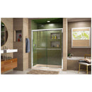 Duet 74-3/4" High x 60" Wide 36" Deep Sliding Framed Shower Door with Clear Glass, SlimeLine Shower Base Kit, and Left Drain - image 2
