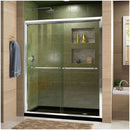 Duet 74-3/4" High x 60" Wide 36" Deep Sliding Framed Shower Door with Clear Glass, SlimeLine Shower Base Kit, and Right Drain - image 1