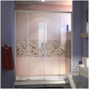 Visions 74-3/4" High x 60" Wide 34" Deep Sliding Framed Shower Door with Clear Glass, SlimeLine Shower Base Kit, and Left Drain - image 1
