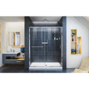 Infinity-Z 74-3/4" High x 60" Wide 32" Deep Sliding Framed Shower Door with Clear Glass, SlimeLine Shower Base Kit, and Center Drain - image 2