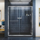 Infinity-Z 74-3/4" High x 60" Wide 34" Deep Sliding Framed Shower Door with Clear Glass, SlimeLine Shower Base Kit, and Center Drain - image 1