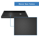 Infinity-Z 34" D x 60" W x 74-3/4" H Clear Sliding Shower Door, Right Drain and Base with Acrylic Kit - image 11