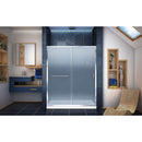 Infinity-Z 74-3/4" High x 60" Wide 34" Deep Sliding Framed Shower Door with Frosted Glass, SlimeLine Shower Base Kit, and Right Drain - image 13