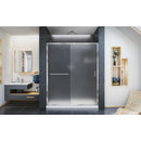 Infinity-Z 74-3/4" High x 60" Wide 36" Deep Sliding Framed Shower Door with Frosted Glass, SlimeLine Shower Base Kit, and Center Drain - image 13