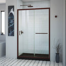 Infinity-Z 74-3/4" High x 54" Wide x 32" Deep Alcove Shower Module with Clear Sliding Shower Door, and Center Drain Base - image 1