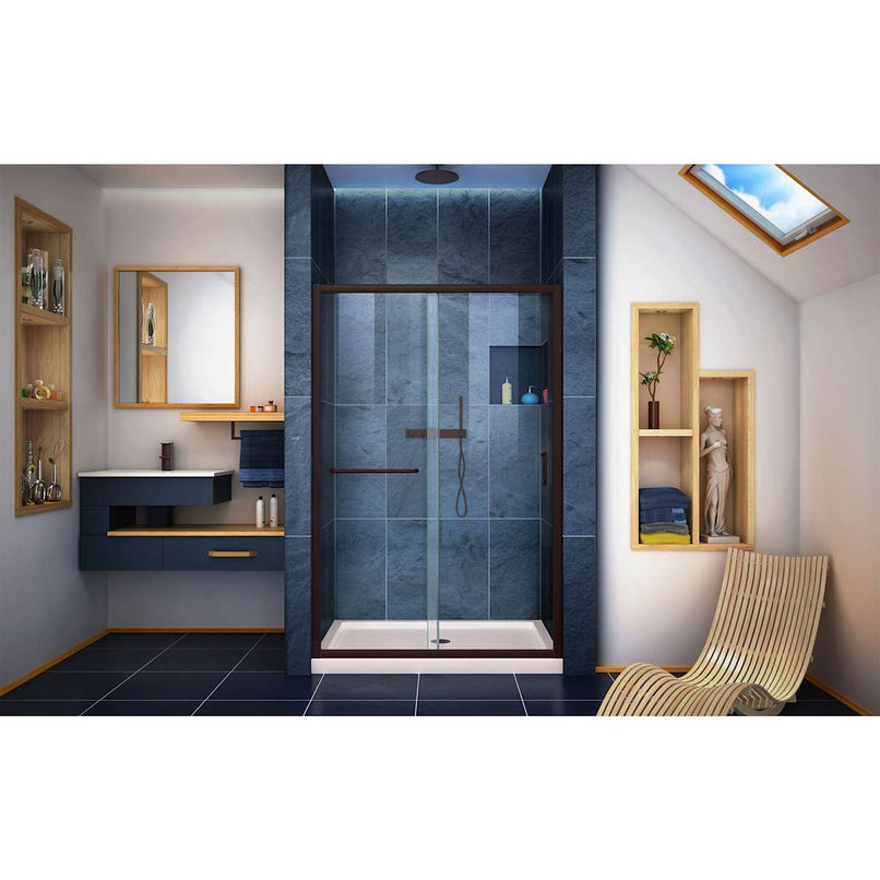 Infinity-Z 36" D x 48" W x 74 3/4" H Sliding Shower Door and SlimLine Shower Base Kit, Clear Glass - image 17