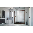 Infinity-Z 36" D x 48" W x 74-3/4" H Clear Sliding Shower Door, Center Drain and Base with Acrylic Kit - image 4