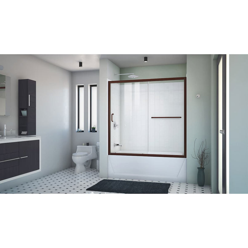 Infinity-Z 60" High x 56" Wide Alcove Shower Module with Clear Sliding Tub Door, and Acrylic Backwall Kit - image 15