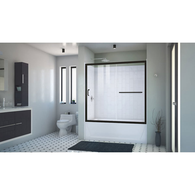 Infinity-Z 60" High x 56" Wide Alcove Shower Module with Clear Sliding Tub Door, and Acrylic Backwall Kit - image 23
