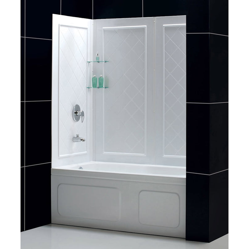 Infinity-Z 60" High x 56" Wide Alcove Shower Module with Clear Sliding Tub Door, and Acrylic Backwall Kit - image 7