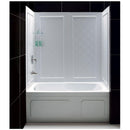 Visions 60" High x 60" Wide Sliding Framed Tub Enclosure with Clear Glass and QWALL-Tub Backwall Kit - image 7