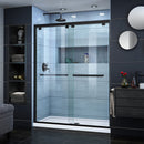 Encore 32" D x 54" W x 78 3/4" H Semi-Frameless Bypass Sliding Shower Door and SlimLine Shower Base Kit - image 1