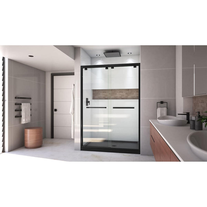 Encore 32" D x 54" W x 78 3/4" H Semi-Frameless Bypass Sliding Shower Door and SlimLine Shower Base Kit - image 19