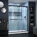 Encore 30" D x 60" W x 78 3/4" H Semi-Frameless Bypass Sliding Shower Door and SlimLine Shower Base Kit - image 1