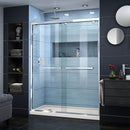 Encore 36" D x 60" W x 78 3/4" H Semi-Frameless Bypass Sliding Shower Door and SlimLine Shower Base Kit - image 1
