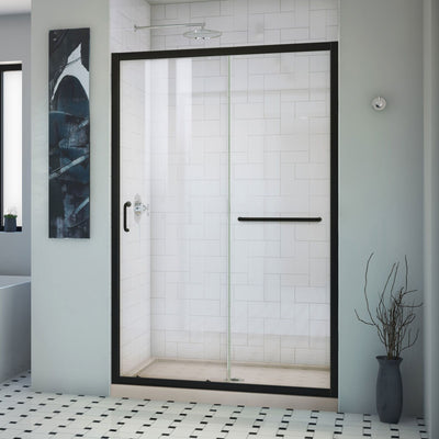 Infinity-Z 74-3/4" High x 48" Wide x 36" Deep Alcove Shower Module with Clear Sliding Shower Door, and Center Drain Base - image 1