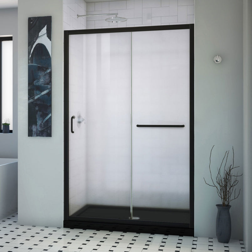 Infinity-Z 74-3/4" High x 48" Wide x 36" Deep Alcove Shower Module with Clear Sliding Shower Door, and Center Drain Base - image 1