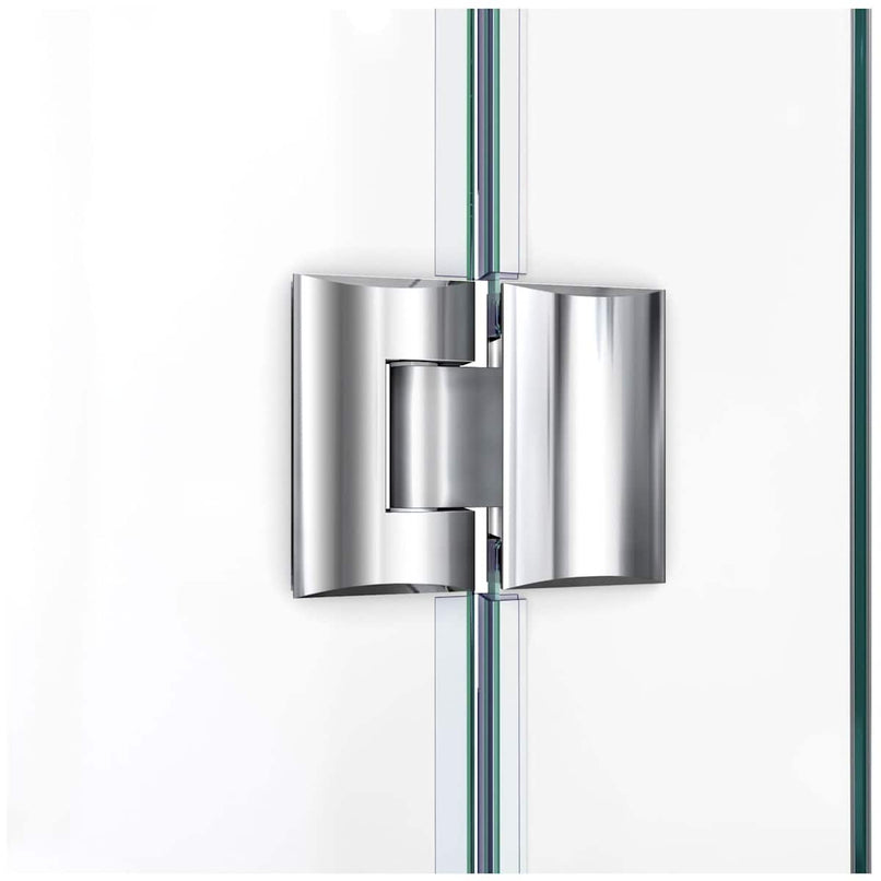 Unidoor-X 72" High x 29-3/8" Wide x 30" Deep Hinged Frameless Shower Enclosure with Clear Glass - image 6
