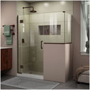 Unidoor-X 72" High x 59" Wide x 30-3/8" Deep Hinged Frameless Shower Enclosure with Clear Glass and 34" x 30" Buttress Panel - image 1