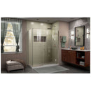 Unidoor-X 72" High x 36" Wide x 34-3/8" Deep Hinged Frameless Shower Enclosure with Clear Glass - image 4