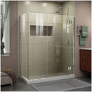 Unidoor-X 72" High x 46" Wide x 34-3/8" Deep Hinged Frameless Shower Enclosure with Clear Glass - image 1