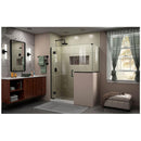 Unidoor-X 72" High x 57" Wide x 30-3/8" Deep Hinged Frameless Shower Enclosure with Clear Glass and 34" x 30" Buttress Panel - image 16