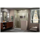 Unidoor-X 72" High x 57" Wide x 36-3/8" Deep Hinged Frameless Shower Enclosure with Clear Glass and 36" x 36" Buttress Panel - image 9