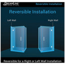 Unidoor-X 72" High x 40" Wide x 30-3/8" Deep Hinged Frameless Shower Enclosure with Clear Glass - image 3