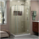 Unidoor-X 72" High x 40" Wide x 34-3/8" Deep Hinged Frameless Shower Enclosure with Clear Glass - image 1