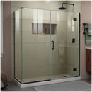 Unidoor-X 72" High x 64" Wide x 34-3/8" Deep Hinged Frameless Shower Enclosure with Clear Glass - image 1