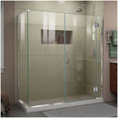 Unidoor-X 72" High x 64-1/2" Wide x 30-3/8" Deep Hinged Frameless Shower Enclosure with Clear Glass - image 1