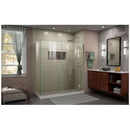 Unidoor-X 72" High x 64-1/2" Wide x 30-3/8" Deep Hinged Frameless Shower Enclosure with Clear Glass - image 17