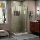 Unidoor-X 72" High x 34-3/8" Wide x 34" Deep Hinged Frameless Shower Enclosure with Clear Glass - image 1